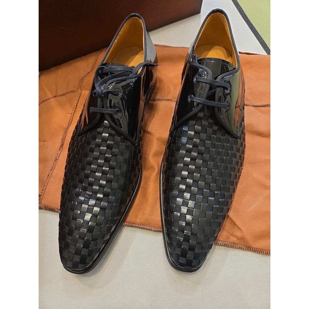 MEZLAN 8230 Sexto Black Woven Formal Shoes Size 12m Made In Spain